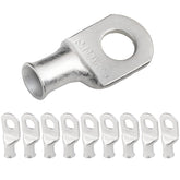 SELTERM front view of 10pcs 4 AWG 3/8" lugs showing pack benefit of full set