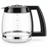 Sendextra glass carafe front view showing clear borosilicate glass and capacity for easy replacement