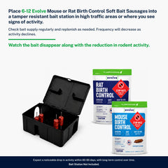 SenesTech EVOLVE bait placed inside a locked tamper-resistant station for secure use