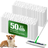 Senowi front packaging box of 50 XL dry sweeping cloths showing count and compatibility benefits