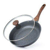 SENSARTE front view of 8-inch pan with lid showing compact design and convenience