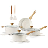 SENSARTE full cookware set front view showing included pieces and eco packaging benefit