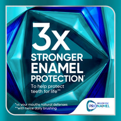 SENSODYNE PRONAMEL paste texture on toothbrush illustrating gentle polish