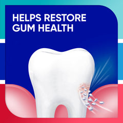 Sensodyne tube with cap off and mint paste dispensed showing gentle texture and easy application benefit