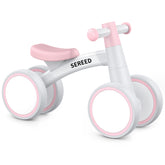 SEREED front profile balance bike showing safe beginner stance