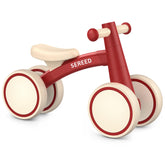 SEREED front view showing low seat and stable frame for early riders