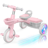 SEREED tricycle front view showing stable frame and playful colors for safe rides
