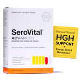 Serovital front packaging showing product and benefit of natural HGH support