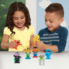 Sesame Street Elmo close-up showing facial detail and poseable joints for expressive play