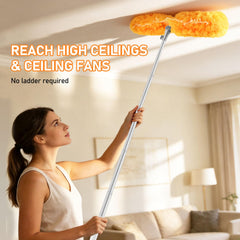 SetSail extendable handle fully extended demonstrating reach for high areas