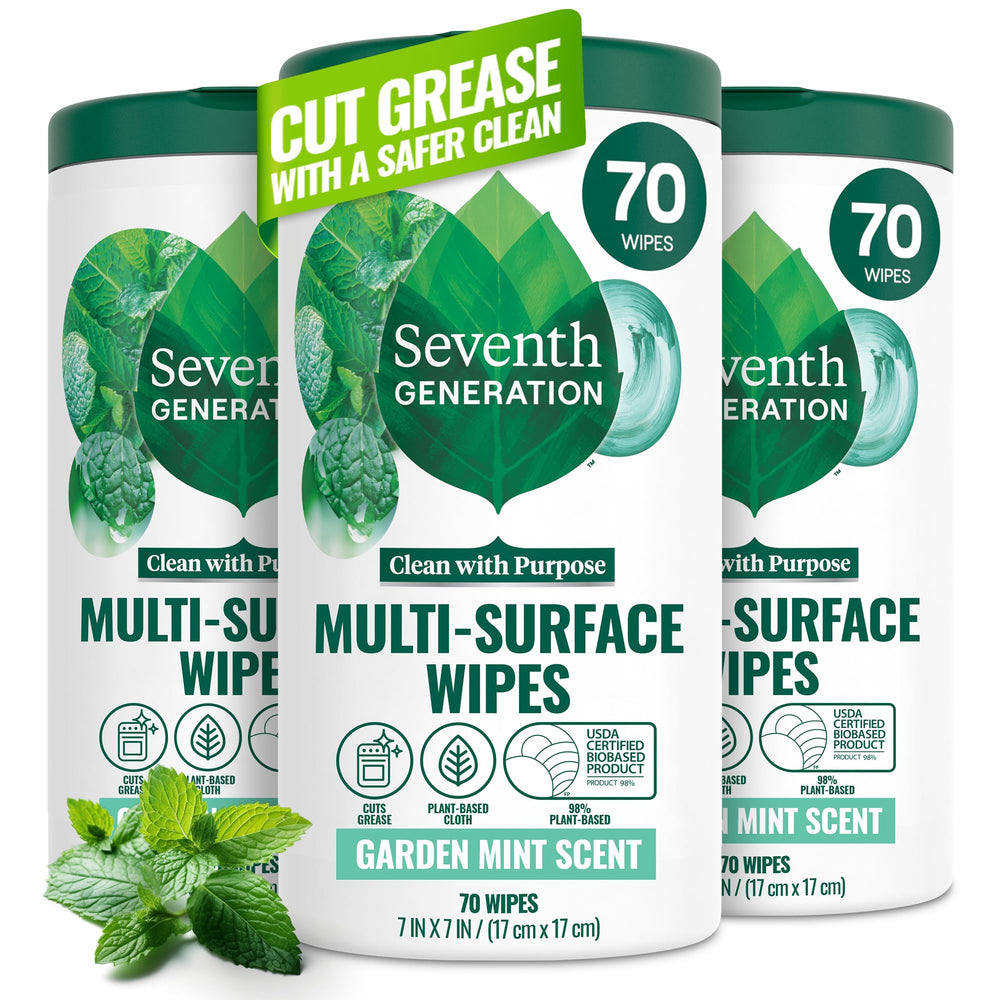Seventh Generation front packaging showing Garden Mint and pack size benefit