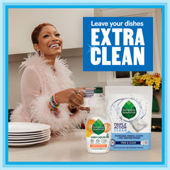 Seventh Generation pouring soap into sink showcasing grease-cutting performance
