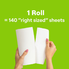 Seventh Generation demonstration of sheet tear showing strong 2-ply durability