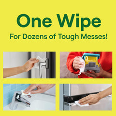 Seventh Generation wipe cleaning kitchen counter for quick grease removal
