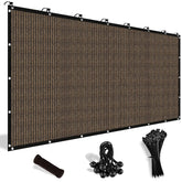 Shade&Beyond front view of mocha 8x12 canopy showing full coverage and protection