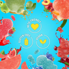 Shameless flavor assortment laid out to show six bold sour options