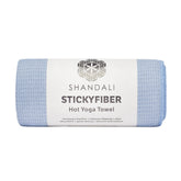 Shandali Stickyfiber front view showing blue microfiber and full mat coverage for sweat absorption