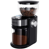 SHARDOR front view glossy black showing compact design and consistent grinding