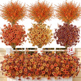 SHareconn front packaging showing complete 24pcs fall mums set for immediate display