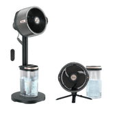 Shark FlexBreeze Pro Mist front view showing sleek pedestal and airflow benefit