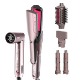 Shark FlexFusion front view showing blush finish and sleek multi-styler design