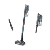 Shark IX141AMZ front view showing slim ice blue body and wand for easy maneuvering