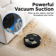 Shark Matrix Plus bagless base open to show dust capacity and hassle-free emptying