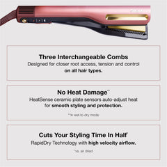 Shark SilkiPro precision comb detail delivering high tension for sleeker results