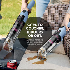 Shark Stain Eliminator Tool cleaning a spot with reversible bristles for targeted stain removal