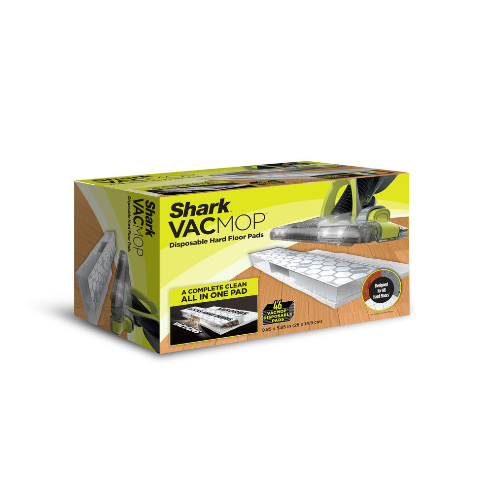 Shark VACMOP front packaging showing 46 count pads and brand clarity