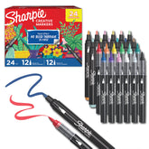 Sharpie front packaging 24-count shows full set and vibrant colors for crafting
