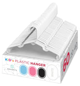 Sharpty front packaging showing 60-pack white hangers for tidy closets