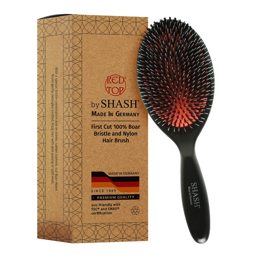 SHASH large paddle front view showing full brush and smooth finish for easy styling