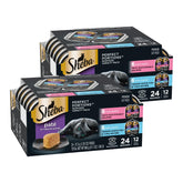 Sheba front packaging seafood pate showing brand and variety benefits