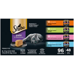 Sheba packaging front showing variety pack and convenience