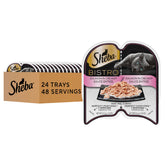 Sheba front packaging showing salmon flavor and tidy portioning benefits