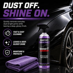 SHINE ARMOR Fortify close-up of paint reflection showing glossy finish