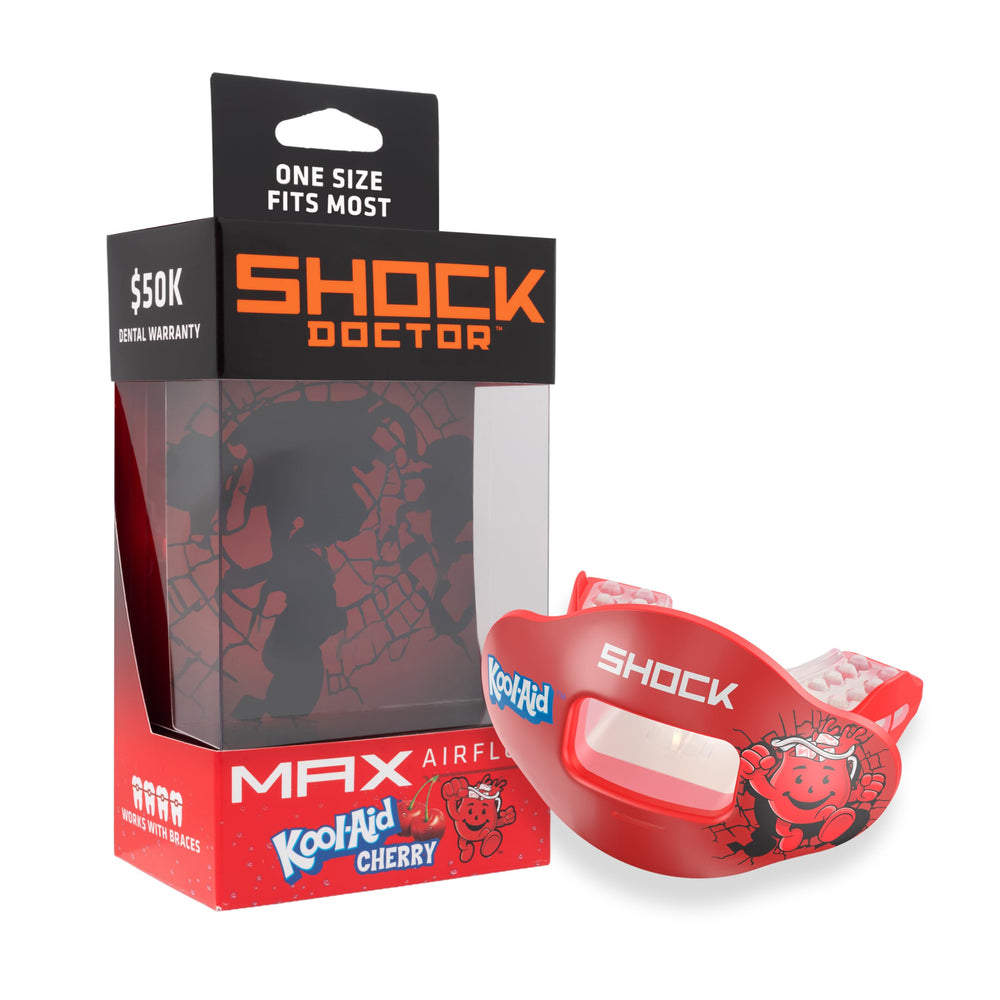 Shock Doctor front packaging showing Kool Aid flavor and protection benefit