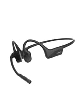 SHOKZ OpenComm2 front view showing open-ear design and lightweight comfort
