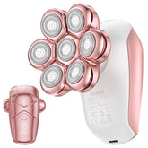 SHPAVVER electric shaver front view showing ergonomic design and compact case benefit