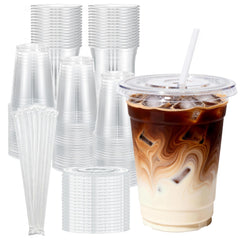 SHUASHUAM front pack of 100 clear cups showing quantity and neat stack benefit
