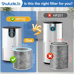 ShufudeJa top view of filter connector illustrating secure fit and easy installation