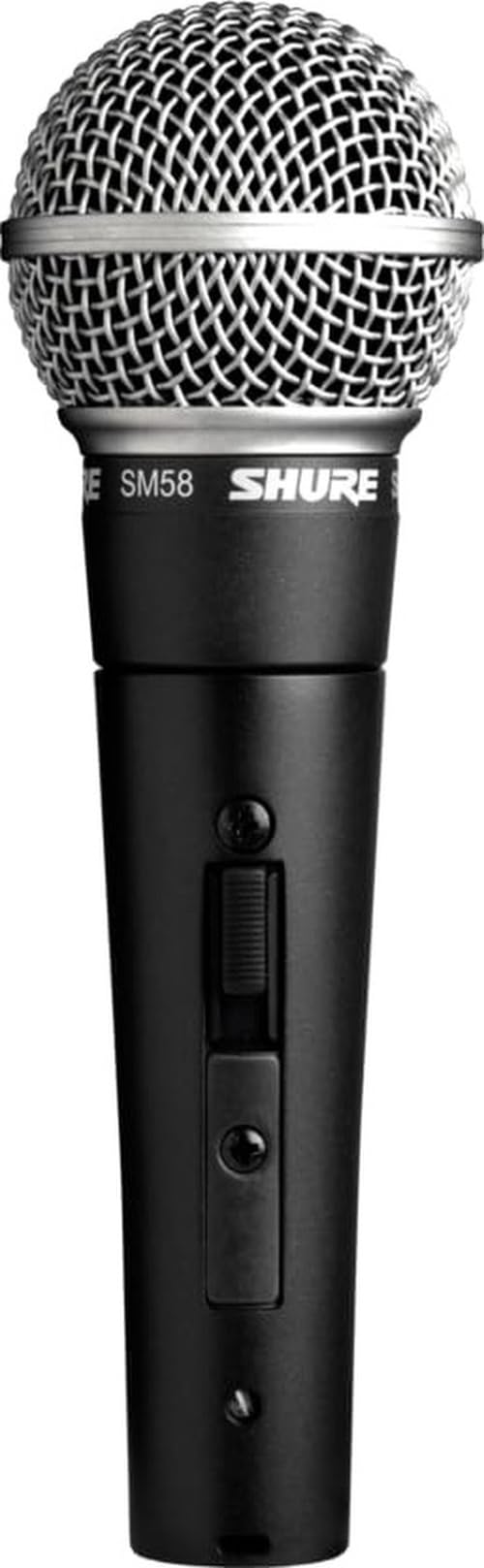Shure SM58S front view showing capsule and grille for clear vocal pickup