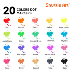 Shuttle Art color array flatlay highlighting variety for mixing