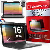 SightPro front view of packaged magnetic privacy screen showing clean design and benefit
