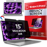 SightPro front view on MacBook Air showing sleek snap-on fit and discreet protection