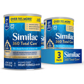 Similac 360 front can showing brand and product benefits