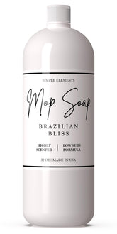 SIMPLE ELEMENTS front label bottle showing Brazilian Bliss scent and benefits