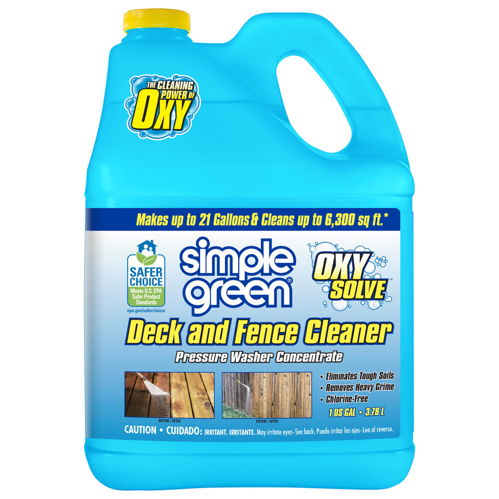Simple Green front label on 128 fl oz jug showing product name and concentrate benefits