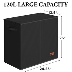 Simple Houseware hamper top lid closed demonstrating odor-control lid that keeps dirty clothes out of sight